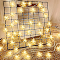 Miniatyrbild 4 av 5: [ 8 Ljuslägen ] Julbelysning Dekoration, 6 Meter 40 LED Snöflinga Fairy String Lights Fjärrkontroll USB Laddning Sovrum Rum Trädgård Fest Hem Jul
