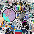 Miniatyrbillede 4 af 5: Stickers til Hydro Flask, 50 stk. søde astronaut vinyl stickers til Hydroflask vandflasker bærbar computer skateboard bil kofanger, vandtætte klistermærker f