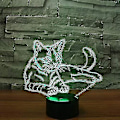 Miniatyrbild 4 av 4: 3D Nattlampa Katt Djur Touch Bord Optisk Illusion Lampor 7 Färgförändrande Ljus Heminredning Jul Födelsedagspresent