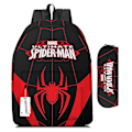 Pikkukuva 2 / 2: 2 kpl/setti Marvel Spider-man -sarjakuva reppu Opiskelijareppu + kynäkotelo Lapset Pojat Tytöt Kirjareppusetti