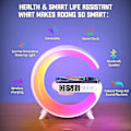 Miniatyrbilde 3 av 5: 15w Trådløs Hurtiglading Dokkingstasjon Bluetooth-høyttaler Alarmklokke Skrivebordslampe Rgb Fargerikt Lys Lader For Smarttelefon
