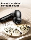 Miniatyrbillede 2 af 5: Bluetooth Headset Buds med stor basstereolyd, letvægts in-ear-pasform, IPX7, til iPhone, Android, Pad, Sport (sort)