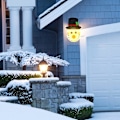 Miniatyrbild 4 av 5: 2-pack Julbelysningsöverdrag för Veranda - Utomhusjuldekorationer - Snögubbe med Elastiskt Band för Jul inomhus eller utomhus på Gräsmattan, Verandan, Garaget