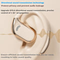Miniatyrbilde 6 av 7: Bluetooth Open Ear Gaming Hodetelefoner, IPX5 Vanntette Støydempende Trådløse Bluetooth Ørepropper med Mikrofon for Android/iOS (Svart)