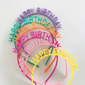 Miniatyrbild 2 av 5: 6 st. Happy Birthday-hårband Prinsesshårband Regnbågstiara