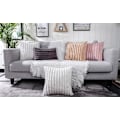 Miniatyrbild 5 av 5: Kudde och kuddfodral set om 2 dekorativa kuddfodral Faux Fur Plysch Fuzzy Stripe Mjuka örngott för soffa Soffa Sovrum 50 X 50cm
