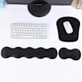Miniatyrbild 1 av 6: 3-pack Musmatta Handledstöd Minnesskum Set Tangentbord Handstöd Laptop 3D Stereo Handkudde Handledstöd Enfärgad (Tangentbord ingår ej)