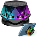 Miniatyrbild 1 av 6: Magnetisk Diamant Bluetooth-högtalare, Liten Trådlös Högtalare med Multi-RGB Färg Ljusshow, Bärbar Telefonhållare för iPhone, Android, TWS-parning