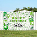 Miniatyrbild 2 av 4: 7*6 Ft, Fotbollstemad Födelsedagsfest Dekoration Fotboll Grattis På Födelsedagen Bakgrund Foto Bakgrund