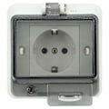 Miniatyrbild 2 av 5: Väggmonterad IP66 Vattentät EU Standard Plug Adapter Uttag 250V 16A med PC Skal