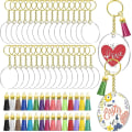 Miniatyrbilde 3 av 5: Starlight-nøkkelringringer med kjede og hoppringer og semsket dusk skruer kroker nøkkelringsett for Diy Making Key Ring Smykker Gull 120 PakkeStarlight-