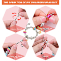 Miniatyrbillede 4 af 5: 66 stk Regnbue Enhjørning Armbånd Blind Box DIY Børns Søde Enhjørning Armbånd Halskæde Sæt Gave - Julegave/Fødselsdagsfest/Gave (Blå dragter)