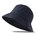 Miniatyrbild 1 av 5: Herr Oversize XXL 100% Bomull Bucket Hat Enfärgad Solid Färg Trendig Fiske Sommar Solhatt 56-58cm 58-60cm Över 60cm（L 58-60cm，Blå）