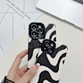 Miniatyrbild 2 av 5: Kompatibel med Iphone 13 Pro Söt Vågmönster Mobilfodral för Kvinnor Flickor Mjuk Tpu Stötskyddande Telefonfodral Zebra Mönster Design Silikonfodral