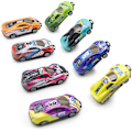 Miniatyrbild 1 av 5: Suypay Dragbilar - Flip Crash Bil 8 Bilar Presentpaket Bil Leksaker För 4-10 Åriga Pojkar - Leksaksfordon Födelsedagspresent Bilset För Inomhus Utomhus Presenter