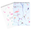 Miniatyrbillede 1 af 2: 2 stk. Spiralhæfter Flamingo Skitsebog Tegnepapir Spiralbog Maleri Skitseblok Studerendes Journal