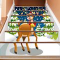 Miniatyrbild 1 av 4: 3D Julgran - 39.3 Tum X 7.08 Tum - 19 - Med Presentaskar Självhäftande Trappstegsdekaler Julfest Heminredning