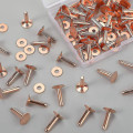 Miniatyrbilde 4 av 5: 50 sett kobbernagler og grader, kobbernagler for lær til belter, lommebøker, krager, lær DIY Cr xi
