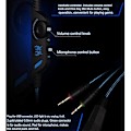 Miniatyrbild 4 av 4: Gaming-headset med brusreducering, dynamisk sensorisk, Hi-Fi-hörlurar, mjukt minnesskum, LED RGB-ljus för PC, bärbar dator, Mac50mm Spe