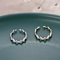 Miniatyrbillede 3 af 5: Forgyldte ringe med kubisk zirkonia, kærlighedsring, ringe til kvinder - 2-pak