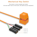 Miniatyrbillede 2 af 5: 2M Computer Desktop Switch med farverige LED-lys PC Motherboard Ekstern Start Tænd/Sluk-knap til hjemmekontor（gul）