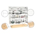 Miniatyrbilde 5 av 5: Ørepyntstativ Display Rack 3-lags Ørepyntstativ Smykkearrangør Ørepyntstativ Ørepyntstativ 144 Hull Med Trestativ Display Rack For Kvinner Jente