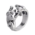 Miniatyrbilde 5 av 5: Legering Kitten Åpen Ring Europeisk Og Amerikansk Retro Live Cat Totem Ring Kvinne