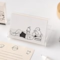 Miniatyrbild 4 av 5: 100 ark Mini Dekorativt Memopapper Tjockare Lätt att skriva Litet Anteckningspapper med Plastlåda för Student Ta Anteckningar（Vit）