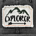 Miniatyrbillede 2 af 5: Gammel broderet baseball cap Explorer broderet cap mesh spids cap buet skygge solskygge mesh cap