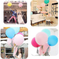 Miniatyrbillede 4 af 4: 10 x 36\" kæmpe ballon - jumbo latex ballon til bryllup, fødselsdagsfest, babyshower, karneval - tilfældig farve