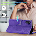 Miniatyrbild 4 av 5: A13 5g Plånboksfodral för Samsung A13 5g Internt skyddande PU-läder Folio-fodral för Galaxy A13 5g (lila)