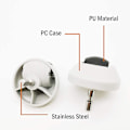 Miniatyrbild 3 av 5: 2-pack reservdelar framhjul/hjul för Roborock E5 S5 Max S4 Max S6 S7 dammsugare - Snngv