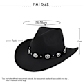 Miniatyrbillede 2 af 5: Klassisk Cowboy Hat Retro Jazz Hat Etnisk Uld Top Hat Filt Hat Retro Faux Fåreskind Hat Cowboy Hat