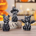 Miniatyrbild 4 av 5: Halloween-häxa Halloween-prydnader för katt Harts Gotisk häxkonst Halloween-dekoration Hembord (C)