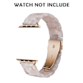 Miniatyrbild 2 av 5: Kompatibel med Apple Watch Armband 38-40mm/42-44mm Serie 5/4/3/2/1, Smalt Armband i Resin -42-44mm-rosa Blomma
