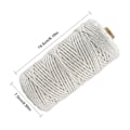 Miniatyrbild 2 av 5: Macrame-snöre, 3mm 100 meter Mjuk Bomullsmacrame-snöre Naturlig Bomull