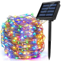 Miniatyrbilde 1 av 5: WABJTAMSolar String Lights Outdoor, 200 LED 8 Modes 22M Solar Christmas Light Decoration IP65 Waterproof Outdoor Solar Lamp for Garden, Balcony, Patio