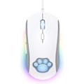 Miniatyrbild 1 av 5: Kattpåtårgb-spelmus, tyst optisk datormus USB-trådbunden med 6 justerbara DPI upp till 7200, RGB-belysning, 6 programmerbara knappar för Windows/vi
