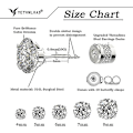 Miniatyrbilde 2 av 5: Kvinners allergivenlige rustfritt stål kubisk zirkonia ørepynt stud sett multipakning, Cz stud ørepynt for menn 5 par 4-8mm,shznv