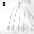Miniatyrbillede 5 af 5: ARGB Splitter-kabel 5v 3-benet til gamere og pc-entusiaster Multi-interface（en til fire）