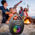 Miniatyrbild 2 av 5: Trådlös Bluetooth-högtalare Hemma Skrivbordsljudsystem Utomhus Bärbar Hög Volym Subwoofer Färgglad Belysning Stödjer FM/USB/T-Flash-kort/LED/AUX-uppspelning