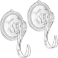 2 st Sucker Hooks Glaskrokar Hängande Koppar Krokar Transparenta Vakuumkrokar