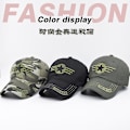 Miniatyrbillede 2 af 5: Hot-selling Bjergbestigning Hat Taktisk Camouflage Baseball Cap Broderi Femspidset Stjerne Camouflage Cap Forår Og Efterår Solskygge Cap