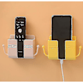 Miniatyrbild 2 av 4: 2-pack väggmonterat mobiltelefonstativ laddningsstativ stativ självhäftande stativ (gul)