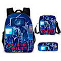 Miniatyrbild 3 av 5: 3pcs Set Skibidi Toalett Mochila Titan Högtalare Man Barn Ryggsäck Pojke Anime Resväska Förvaring Väska Bokväskor Cosplay Väska -ZHENV（1）