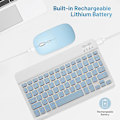 Miniatyrbild 3 av 5: Bluetooth Tangentbord och Mus Combo Uppladdningsbart Portabelt Trådlöst Tangentbord Mus Set För iPad Tablet Windows (10 Tum Blå)