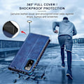 Miniatyrbild 3 av 5: Flip Wallet-fodral för Samsung S20 FE, Läder Magnetiskt Folio-fodral med Kortfack, Stativ - TPU Stötsäkert Hållbart Skyddande Telefonfodral, Blå