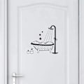 Miniatyrbild 4 av 5: Väggdekaler för Toalett/Badrum/Duschdörr PVC DIY Dörr Vattentät Dekoration