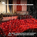 Miniatyrbild 3 av 5: Julnätlampor Utomhus Juldekorationer Ljus 144LED 2Mx2M, Anslutbara Utomhus Inomhus Fairy Mesh Net Ljus för Julfest, Trädgård, Pa