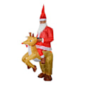 Miniatyrbild 2 av 5: Uppblåsbar Santa Claus-dräkt för vuxna, roliga julklappskläder, älgkostym